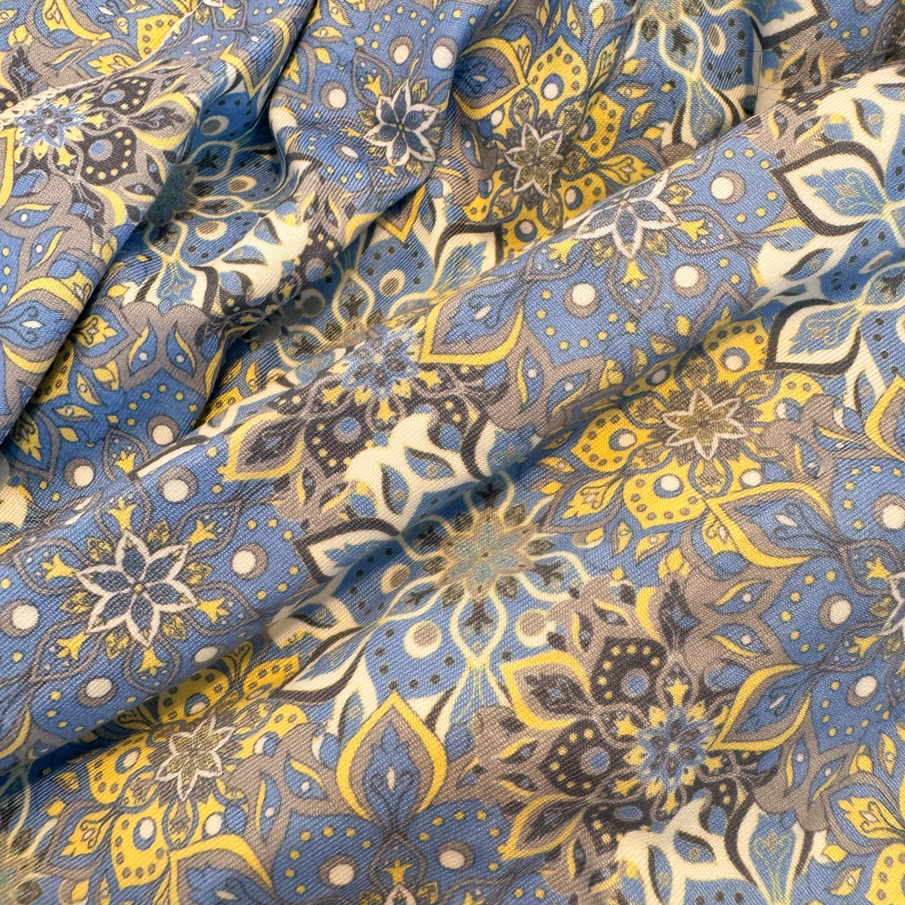 BANDANA FLORES - Azul