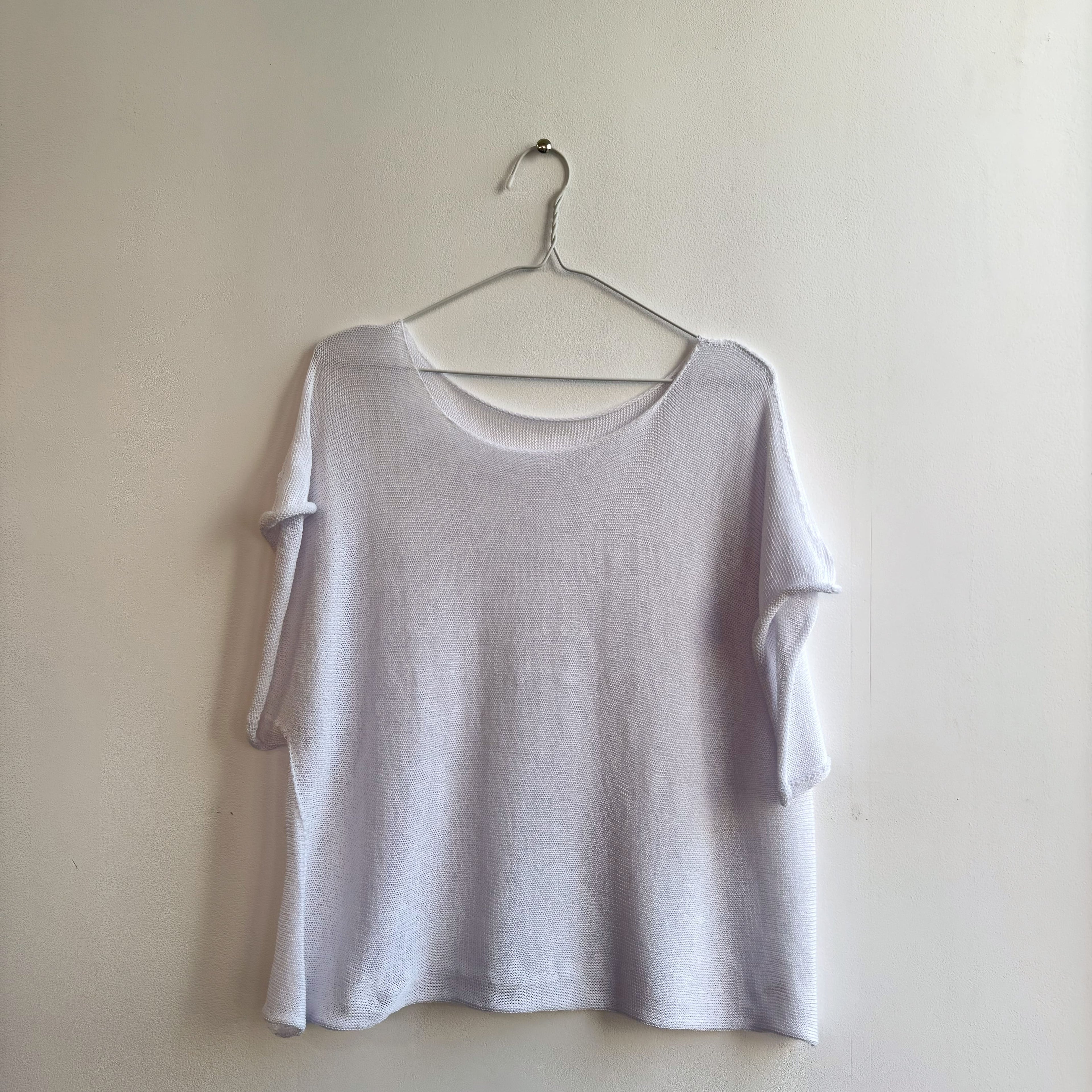 JERSEY PUNTO FINO MANGA CORTA BLANCO