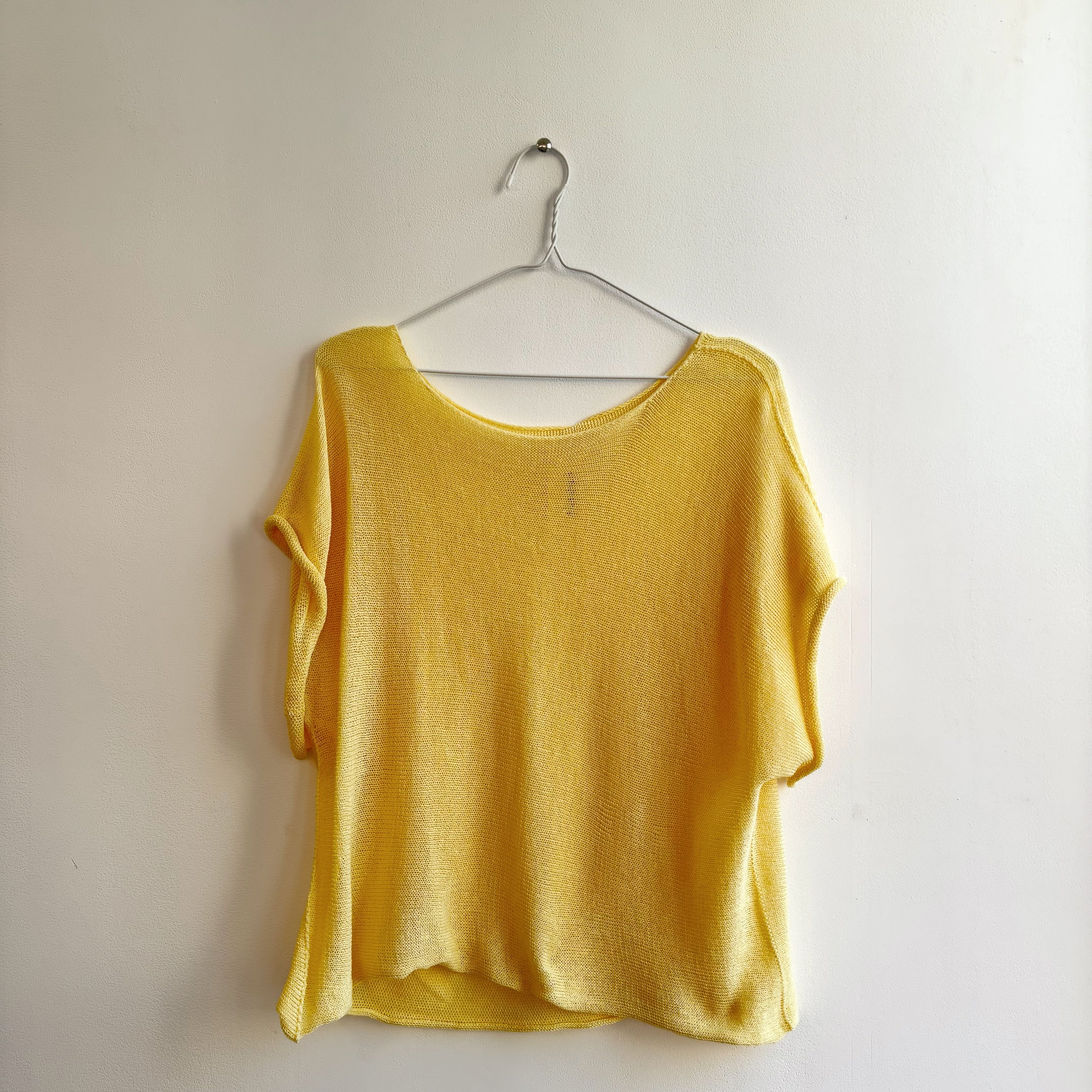 JERSEY PUNTO FINO MANGA CORTA AMARILLO