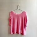 JERSEY PUNTO FINO MANGA CORTA ROSA