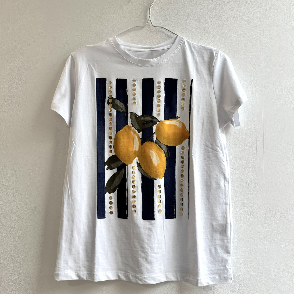 CAMISETA RAYAS LIMÓN
