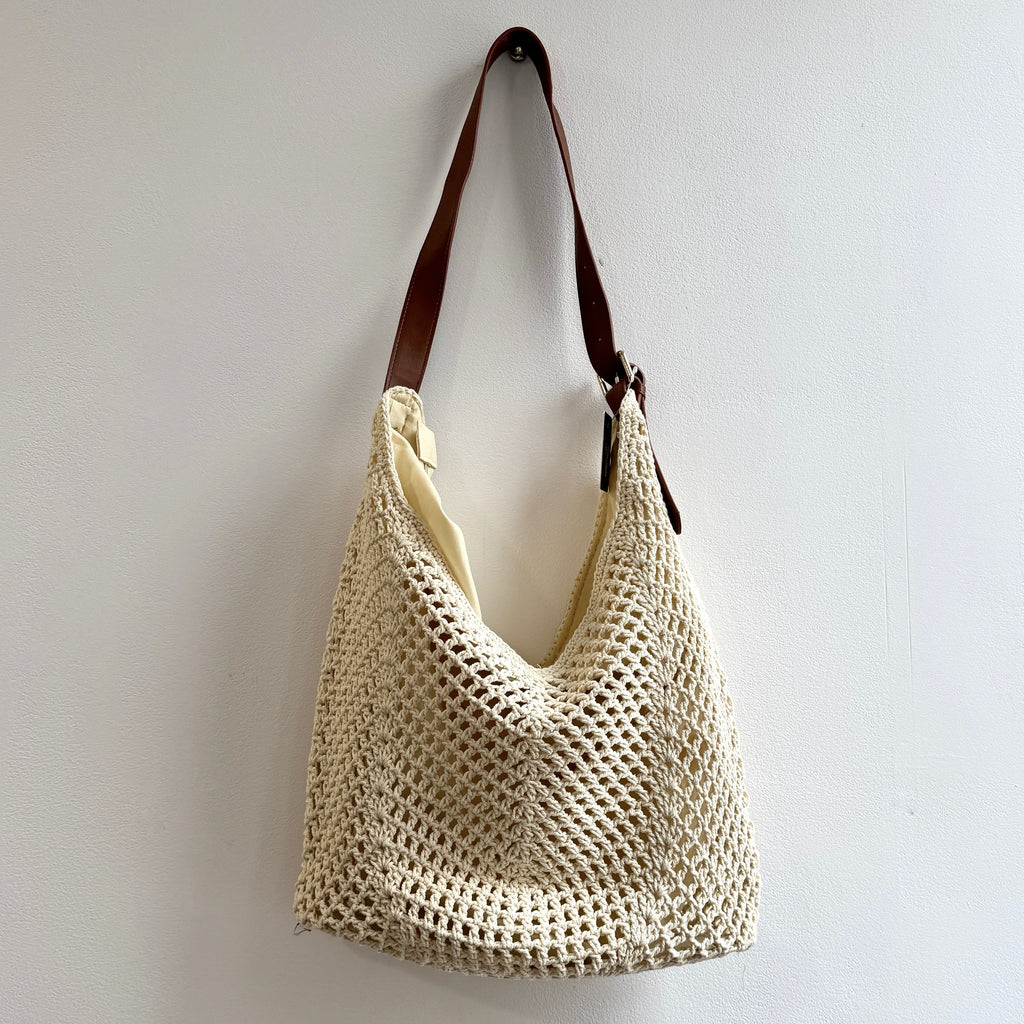 BANDOLERA TELA CREMA