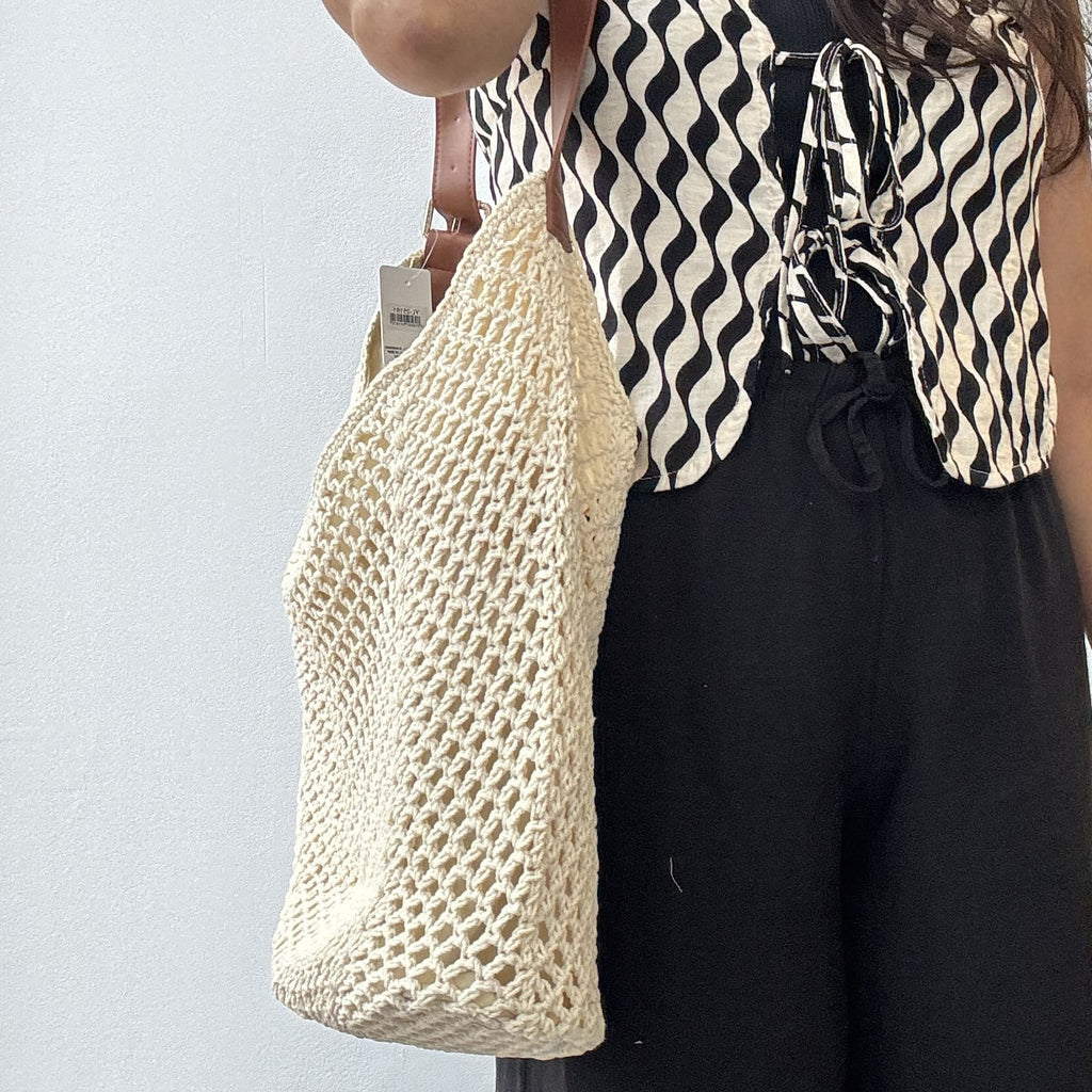 BANDOLERA TELA CREMA