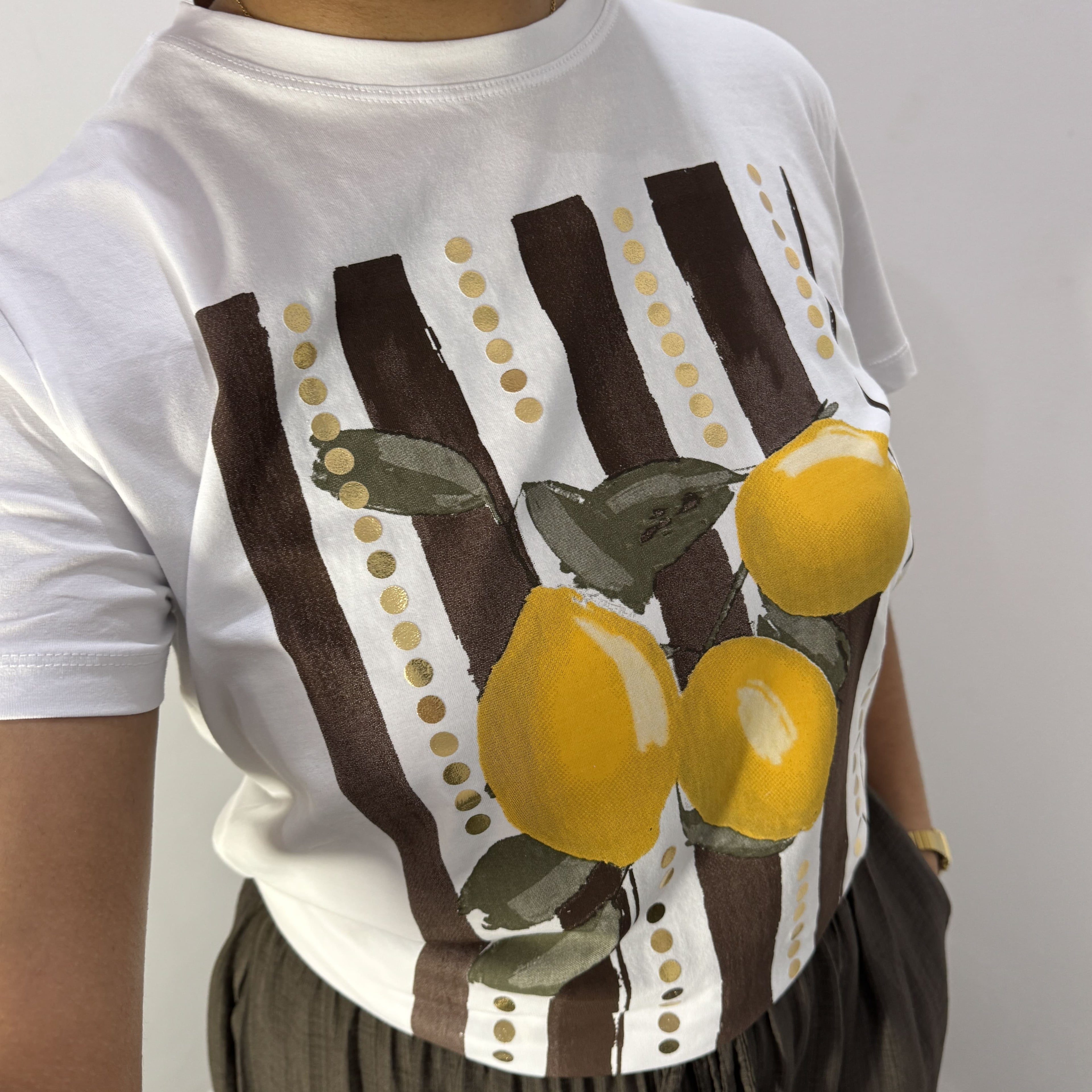 CAMISETA RAYAS LIMÓN
