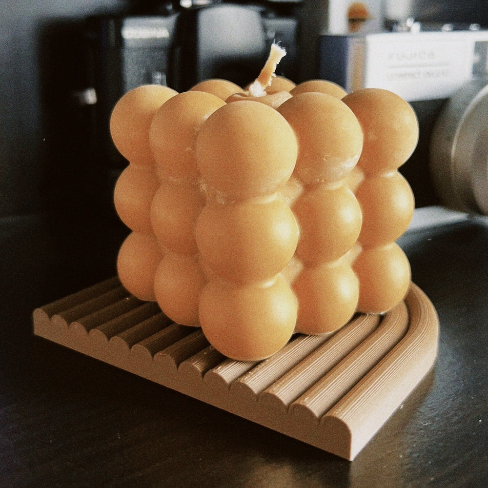 BUBBLE CANDLE Beige