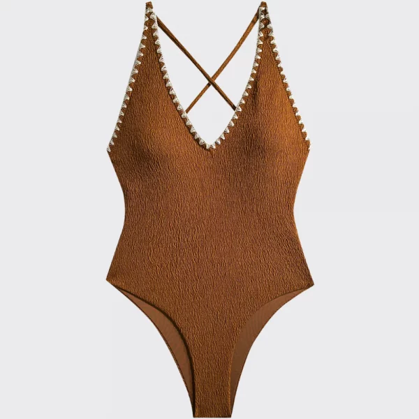 BAÑADOR LEILA MARRÓN
