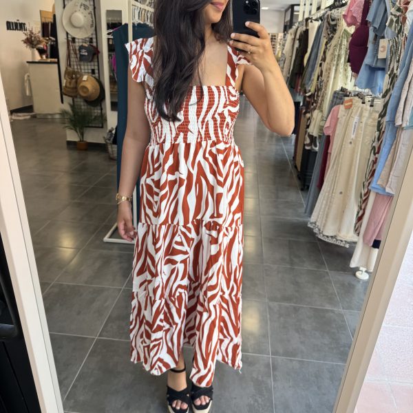 VESTIDO ESTAMPADO TERRACOTA