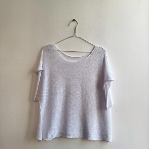 JERSEY PUNTO FINO MANGA CORTA BLANCO
