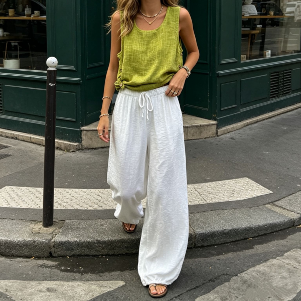 PANTALÓN BOMBACHO BLANCO