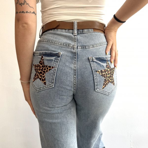JEANS ESTRELLA LEOPARDO