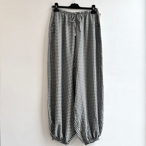 PANTALÓN BOMBACHO CUADROS NEGRO