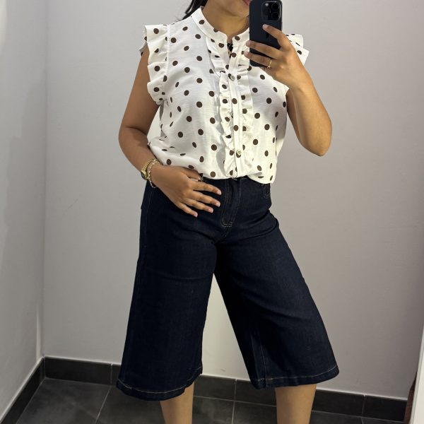 JEANS MIDI WIDELEG OSCURO