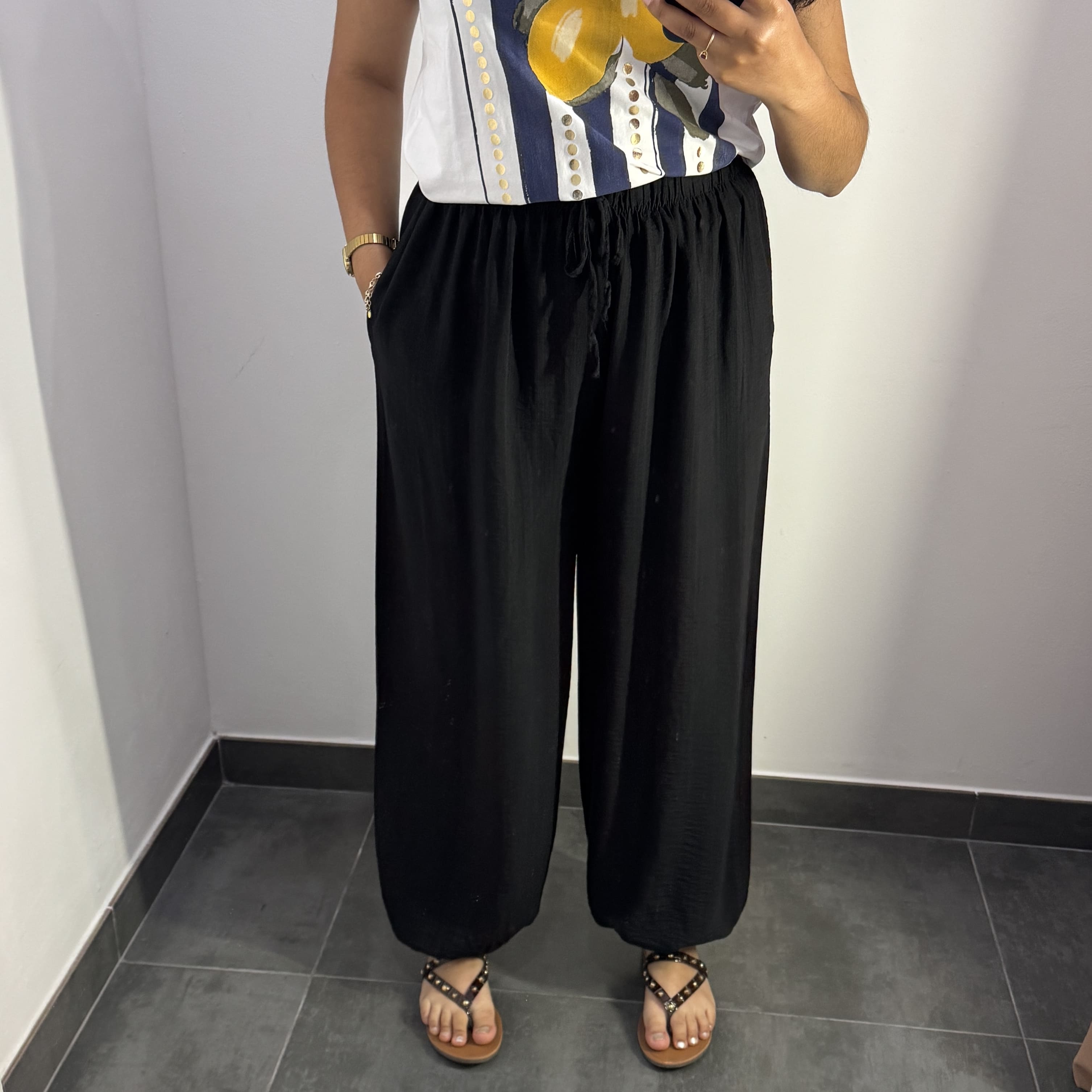 PANTALÓN BOMBACHO NEGRO