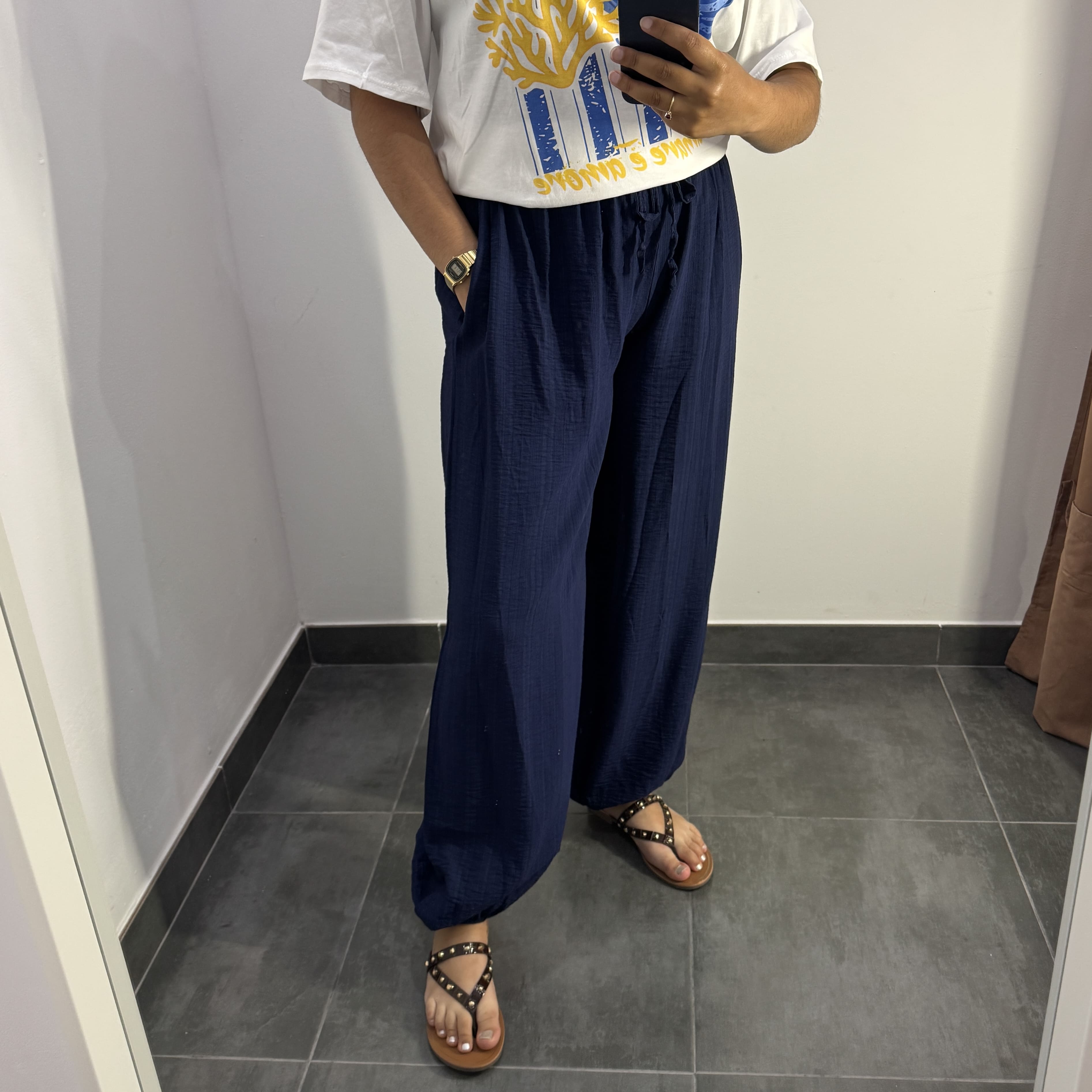 PANTALÓN BOMBACHO AZUL MARINO